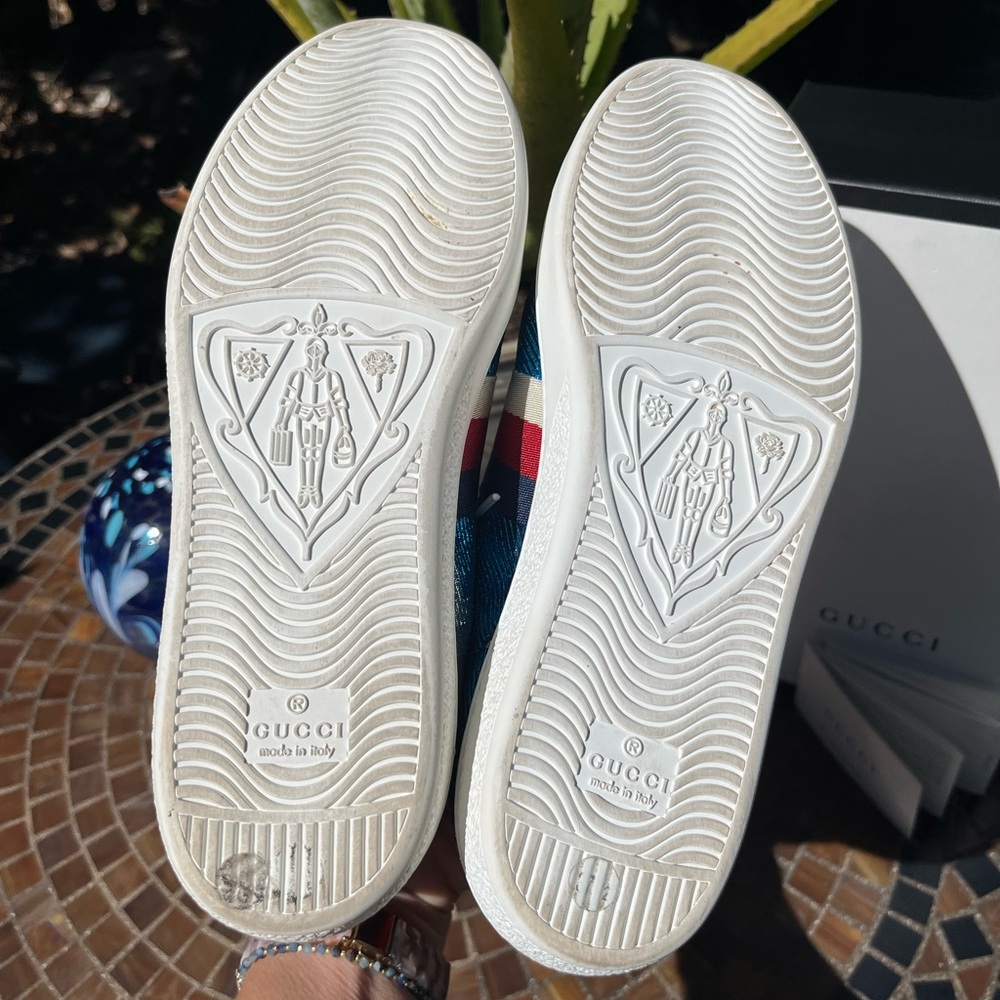 Gucci Ace Lurex Starry Sky Patriotic sneakers 7.5 / 37.5 - excellent - Picture 7 of 11